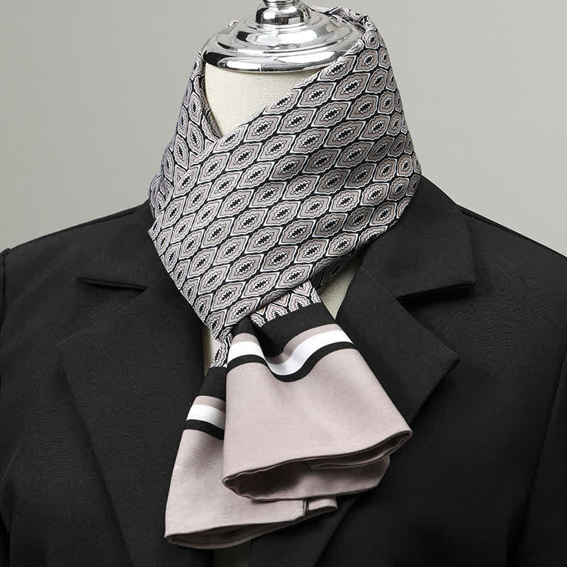 Men's Geometric Pattern Elegant Business Long Scarf - Style #3 - image 2