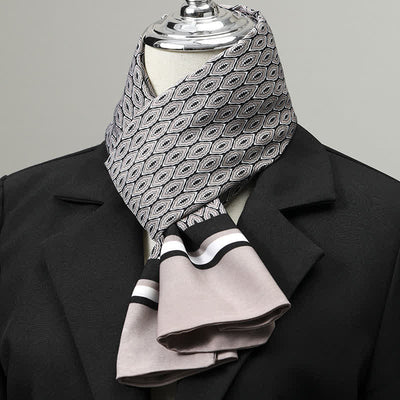 Men's Geometric Pattern Elegant Business Long Scarf - Style #3 - image 2