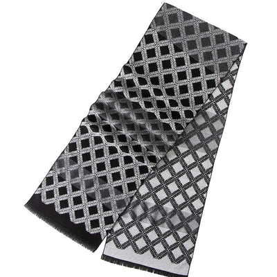 Men's British Style Checked Pattern Warm Long Scarf - image 3