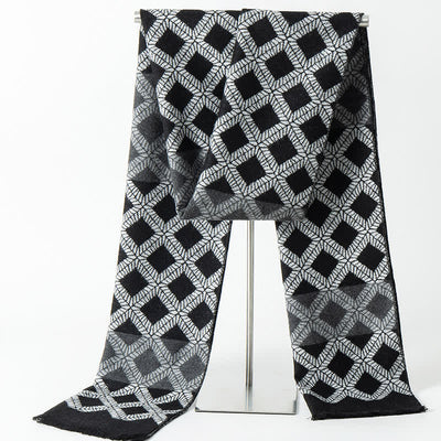 Men's British Style Checked Pattern Warm Long Scarf - Style #2 - image 2