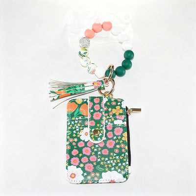 Colorful And Natural Style Floral Print Bracelet Wallet - Style #3 - image 3