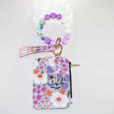 Colorful And Natural Style Floral Print Bracelet Wallet - Style #7 - image 7