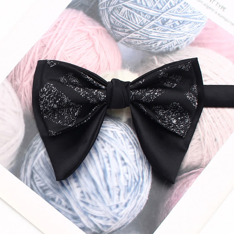 Retro Patternn Double Layers Oversized Pointed Bow Tie - Style #7 - image 8