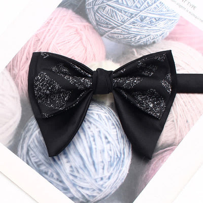 Retro Patternn Double Layers Oversized Pointed Bow Tie - Style #7 - image 8