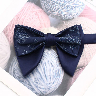 Retro Patternn Double Layers Oversized Pointed Bow Tie - Style #6 - image 7