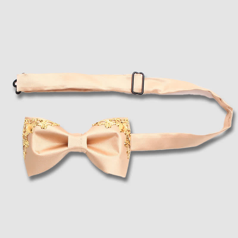 Styilsh Gilded Accent Wedding Bow Tie - image 2