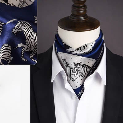 Men's Vintage Paisley Geomatric Pattern Square Scarf - Style #2 - image 1