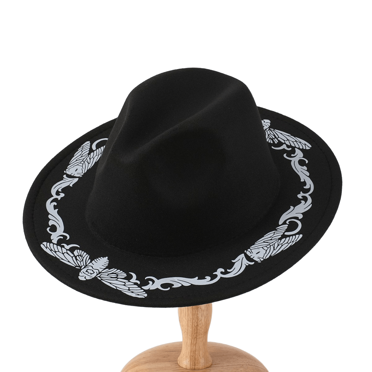 Men's Exquisite Butterfly Cicada Black Cowboy Hat - image 3