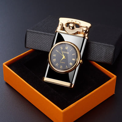 Creative Dial Rocker Arm Inflatable Butane Lighter With Clock - image 8