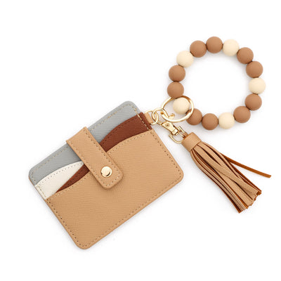 Fashionable Multi-Color Splicing Bracelet Tassel Pendant Wallet - Style #6 - image 5