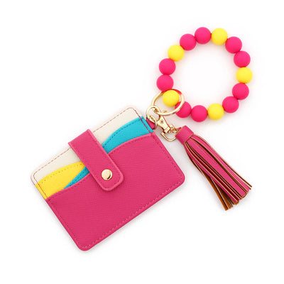 Fashionable Multi-Color Splicing Bracelet Tassel Pendant Wallet - Style #4 - image 3