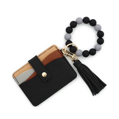 Fashionable Multi-Color Splicing Bracelet Tassel Pendant Wallet - Style #8 - image 7
