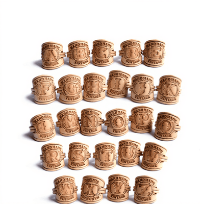 Multi Pattern Retro Pocket Square With Letter Buckle - image 5