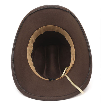 Men's Silver Patterned Disc Brim Belt Cowboy Hat - image 2