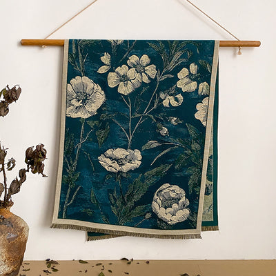 Women's Floral Print Fringed Shawl Scarf - Style #3 - image 3