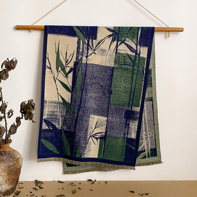 Women's Floral Print Fringed Shawl Scarf - Style #9 - image 9