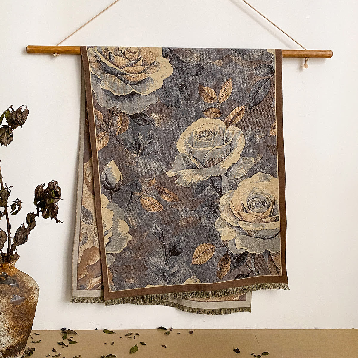 Women's Floral Print Fringed Shawl Scarf - Style #20 - image 20