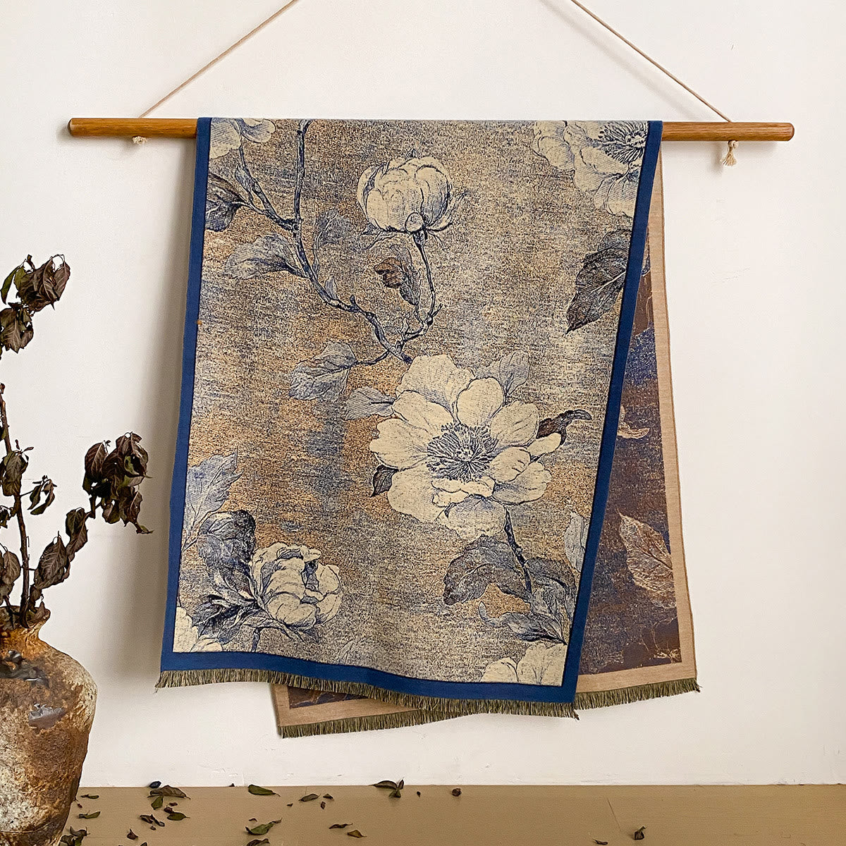 Women's Floral Print Fringed Shawl Scarf - Style #36 - image 36