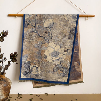 Women's Floral Print Fringed Shawl Scarf - Style #36 - image 36