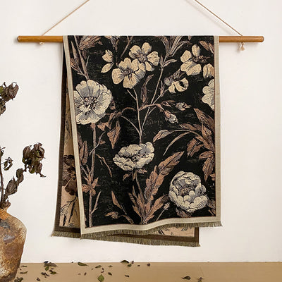 Women's Floral Print Fringed Shawl Scarf - Style #2 - image 2