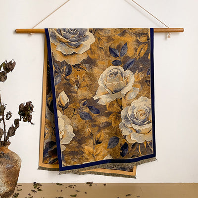 Women's Floral Print Fringed Shawl Scarf - Style #18 - image 18