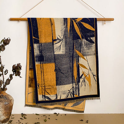 Women's Floral Print Fringed Shawl Scarf - Style #8 - image 8