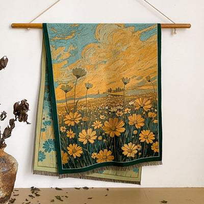 Women's Floral Print Fringed Shawl Scarf - Style #24 - image 24