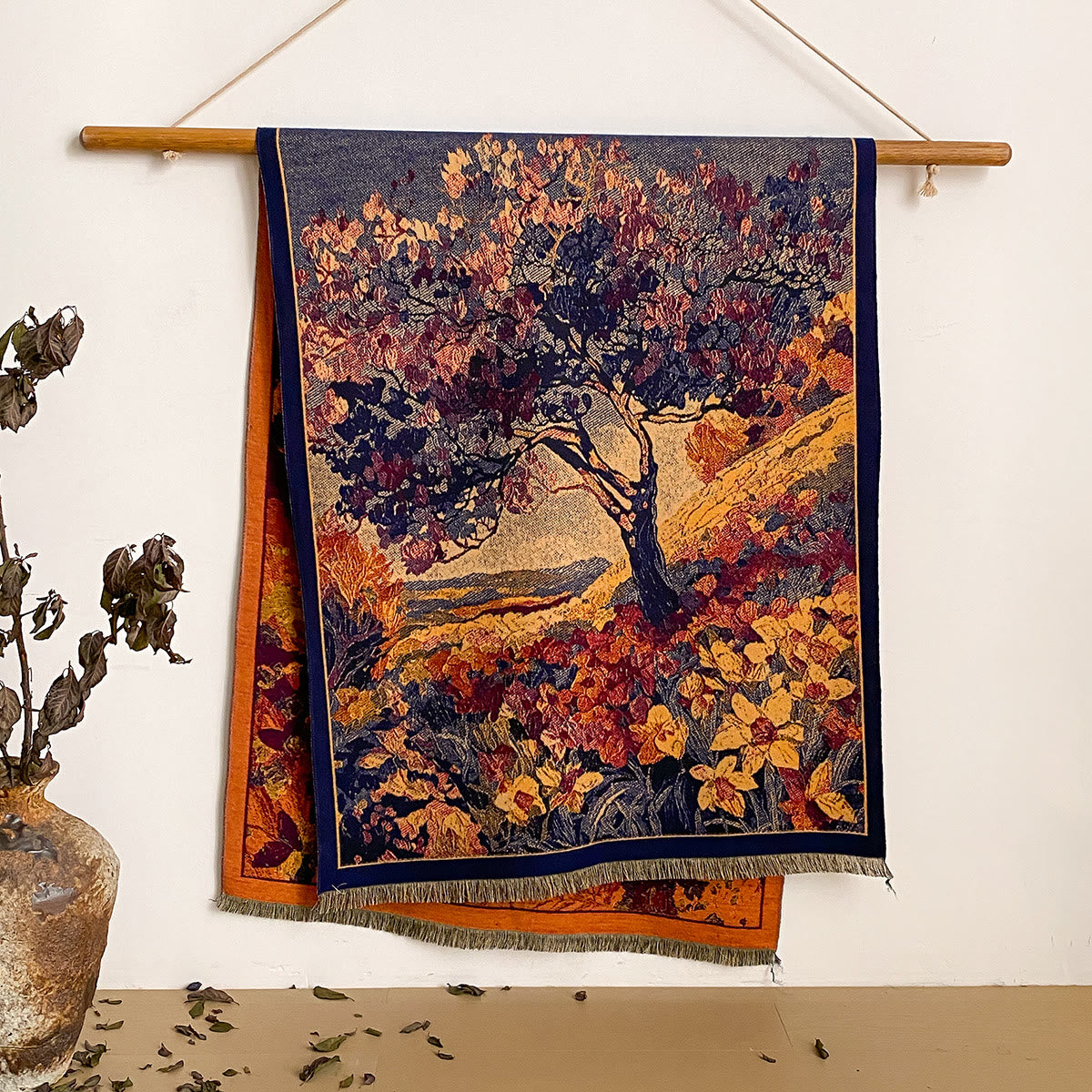 Women's Floral Print Fringed Shawl Scarf - Style #47 - image 47