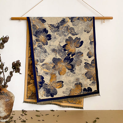 Women's Floral Print Fringed Shawl Scarf - Style #43 - image 43