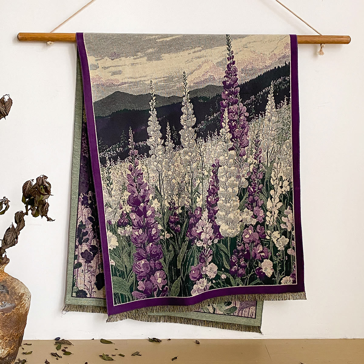 Women's Floral Print Fringed Shawl Scarf - Style #39 - image 39