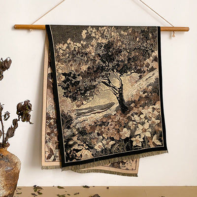 Women's Floral Print Fringed Shawl Scarf - Style #48 - image 48