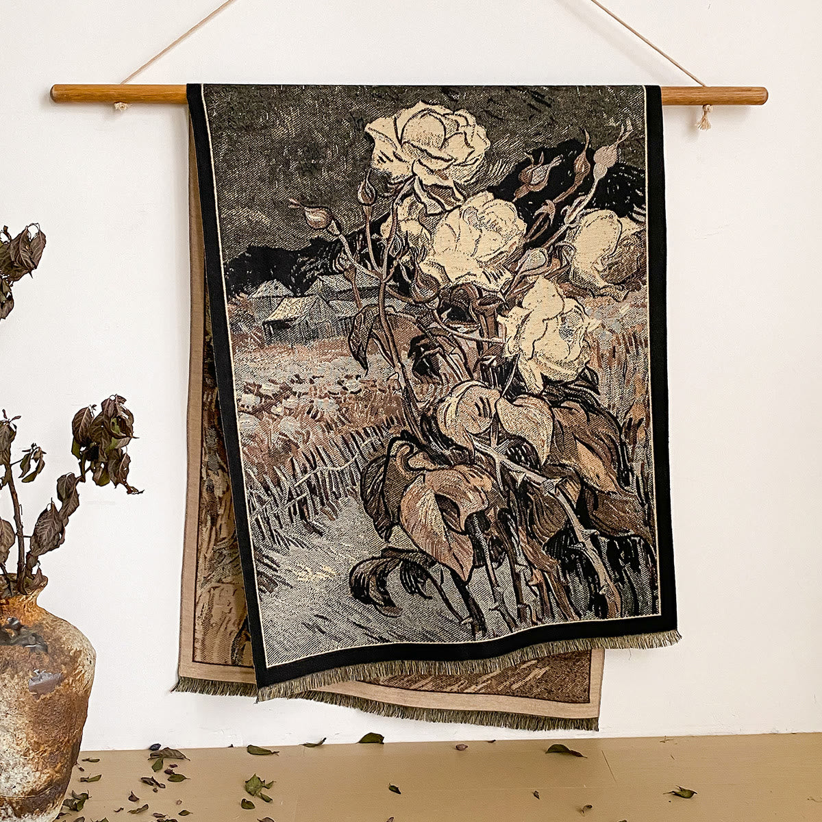 Women's Floral Print Fringed Shawl Scarf - Style #44 - image 44