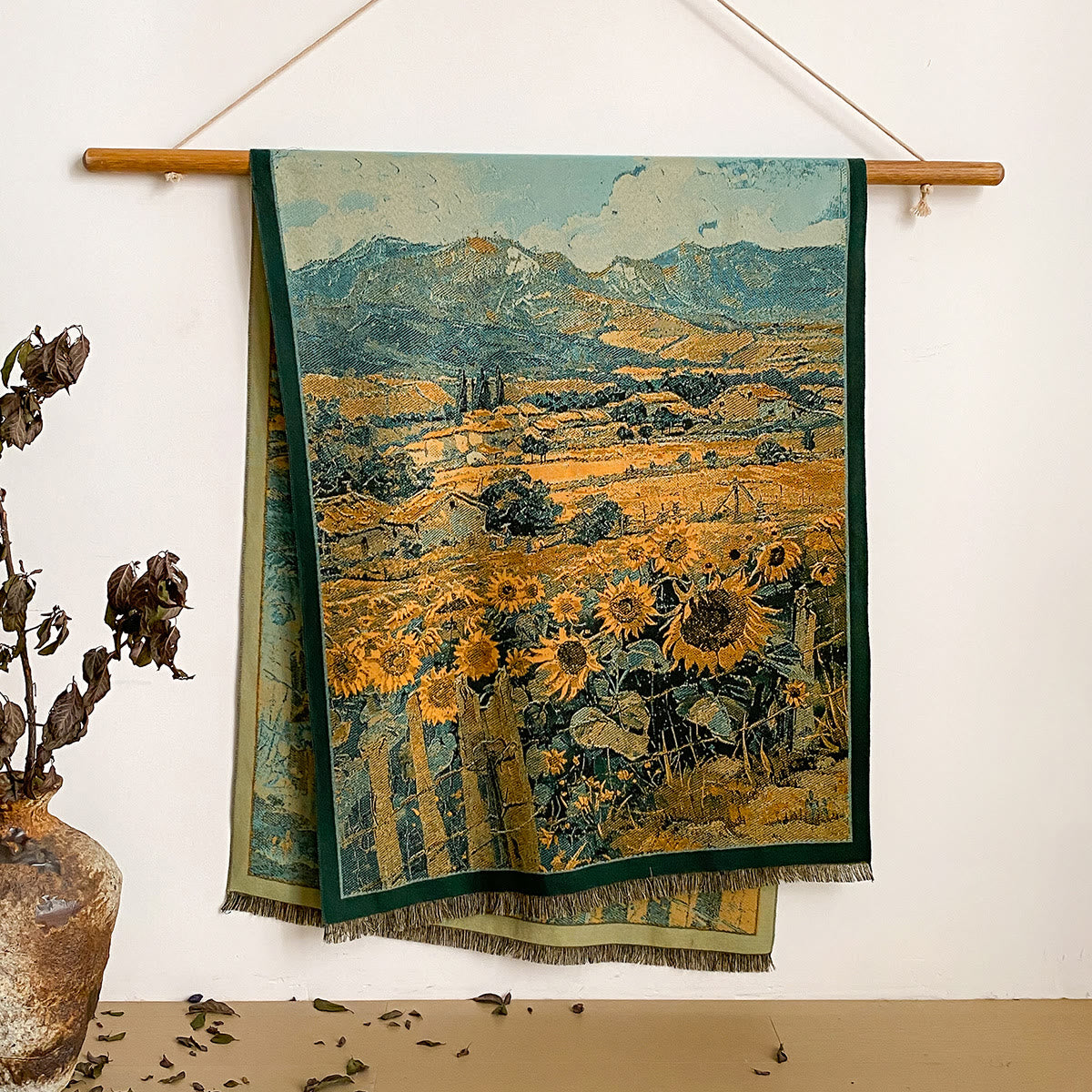 Women's Floral Print Fringed Shawl Scarf - Style #41 - image 41