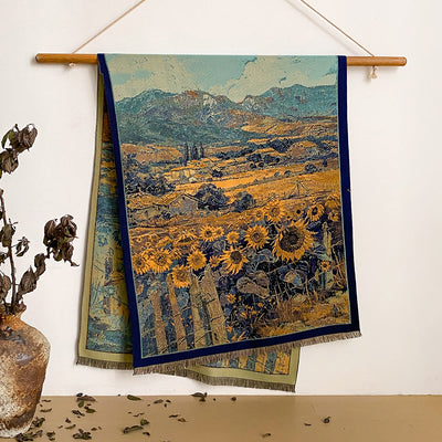 Women's Floral Print Fringed Shawl Scarf - Style #40 - image 40