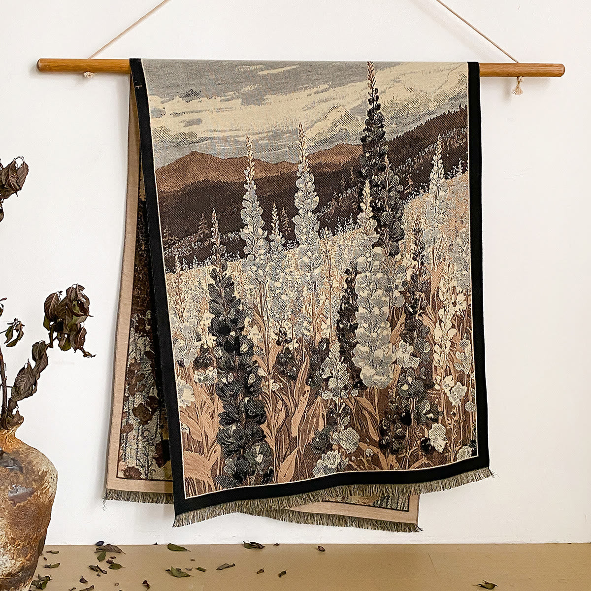 Women's Floral Print Fringed Shawl Scarf - Style #38 - image 38