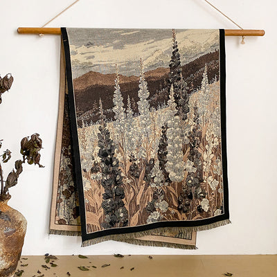 Women's Floral Print Fringed Shawl Scarf - Style #38 - image 38