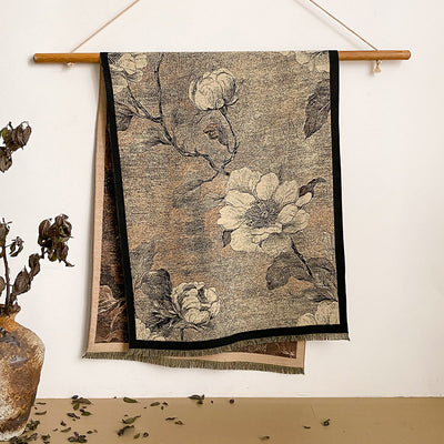 Women's Floral Print Fringed Shawl Scarf - Style #35 - image 35