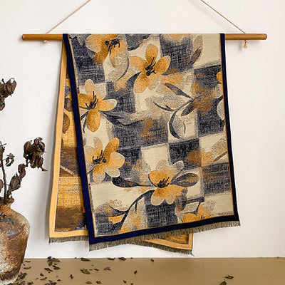 Women's Floral Print Fringed Shawl Scarf - Style #13 - image 13