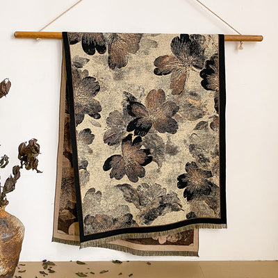 Women's Floral Print Fringed Shawl Scarf - Style #42 - image 42