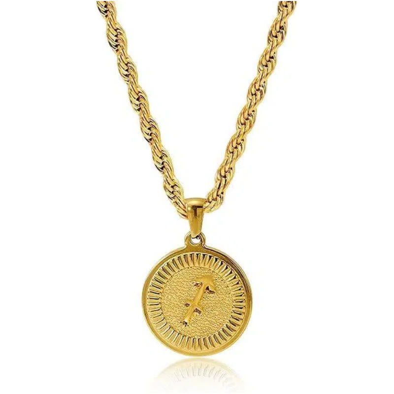 Personalized Zodiac Symbol Coin Pendant Necklace - Sagittarius - image 6