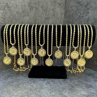 Personalized Zodiac Symbol Coin Pendant Necklace - image 13