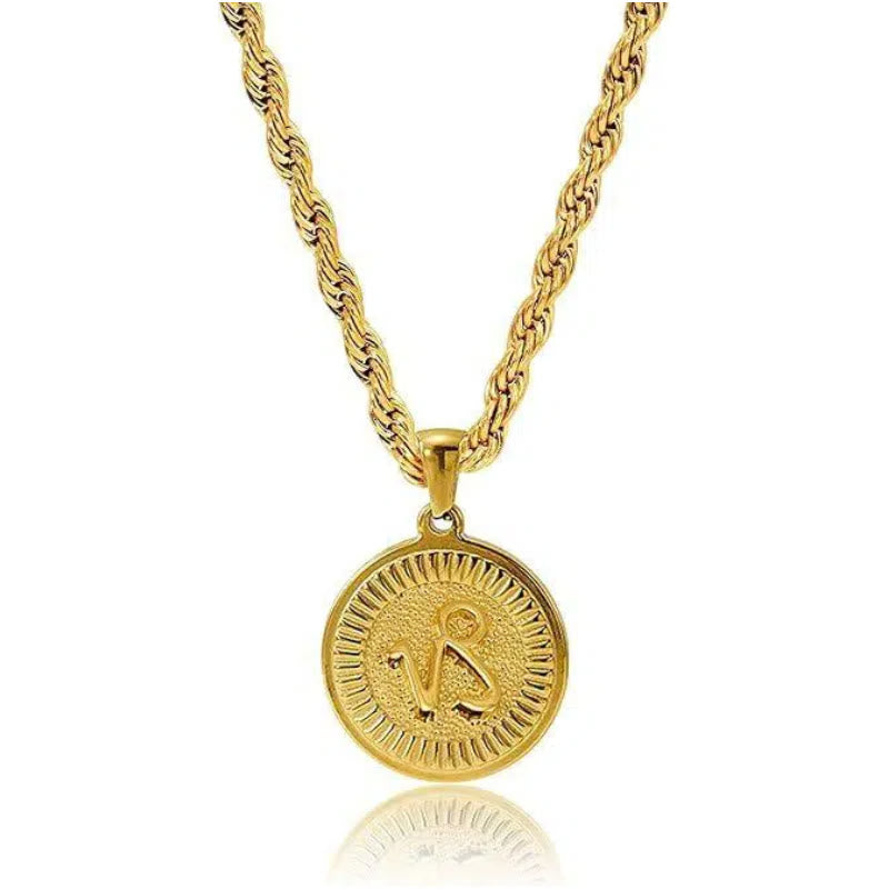 Personalized Zodiac Symbol Coin Pendant Necklace - Capricorn - image 5