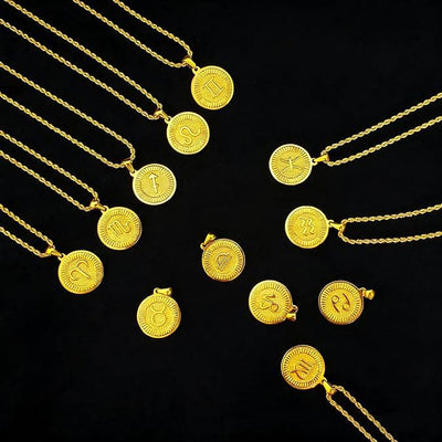 Personalized Zodiac Symbol Coin Pendant Necklace - image 14
