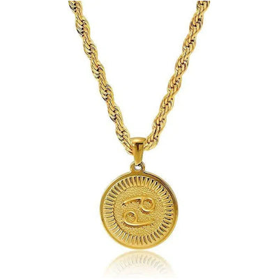 Personalized Zodiac Symbol Coin Pendant Necklace - Cancer - image 4