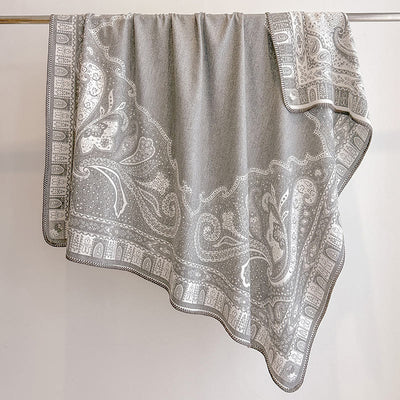 Women's Paisley Pattern Fringed Shawl Scarf - image 4