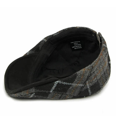 Vintage Plaid Pattern Men's Flat Hat - image 8