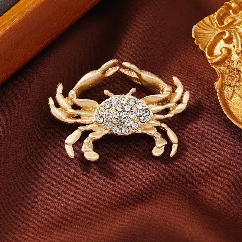 Zodiac Sign Diamond-Embellished Gold Brooch - image 8