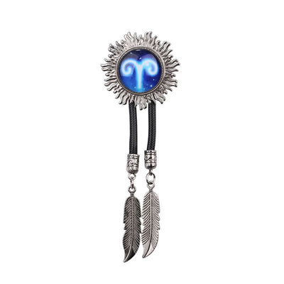 Zodiac Sign Series Retro Metal Bolo Ties - Aries - image 1