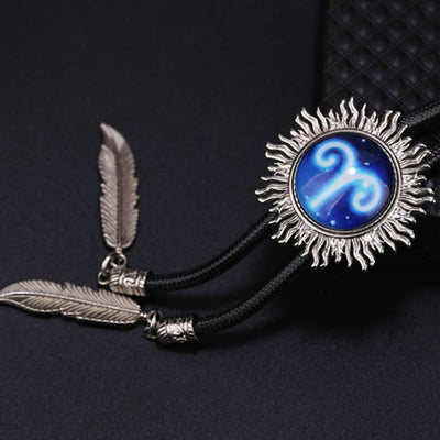 Zodiac Sign Series Retro Metal Bolo Ties - image 2