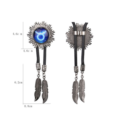 Zodiac Sign Series Retro Metal Bolo Ties - image 5